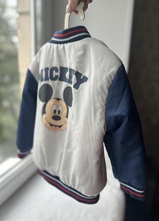 Стильный бомбер disney baby, бомбер с микки , бомбер, куртка