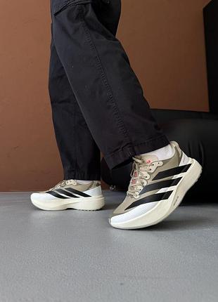 Кроссовки женские adidas adizero evo sl white/military green