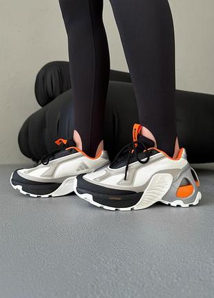 Кроссовки женские adidas edge runner white/black/orange