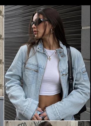 Джинсовка guess, вінтажна джинсова курточка в стилі u2k