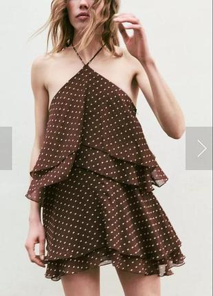 Платье с открытой спиной zara