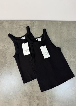Женская стильна майка халтер zara топ борцовка зара