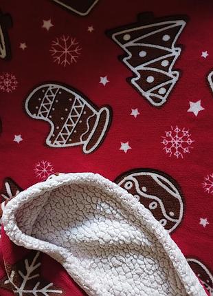 Плед теплый рождественский двусторонний