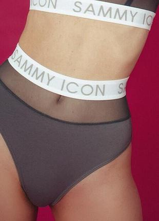Жіночі високі труси від sammy icon retro grey mesh
