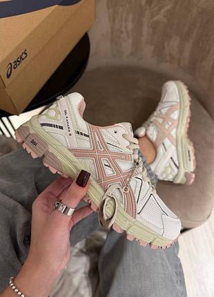 Стильные женские кроссовки asics gel-kahana 8 white&amp;pink
