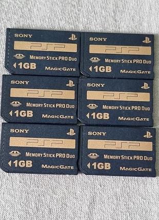 Карта памяти 1 гб sony 5.08-5.40/10.6 memory stick pro duo memorystick сони мемористик psp
