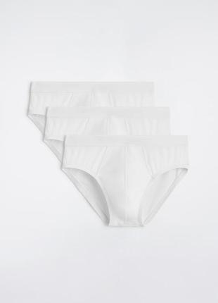 Трусы мужские набор cos 3-pack ribbed briefs / l