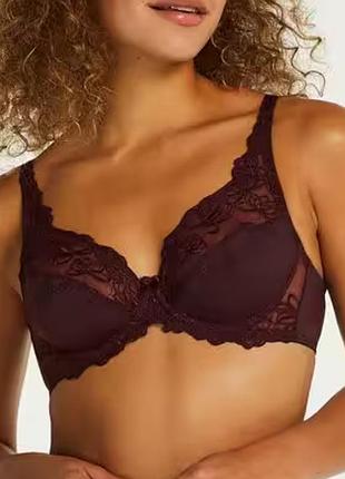 Бюстгальтер 70d hunkemoller мягкий вышивка