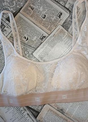 Бюстгальтер топ м 80а/в h&m гипюр