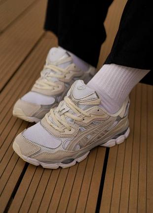 Стильные женские кроссовки asics gel-nyc grey