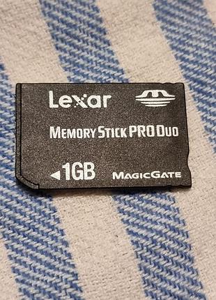 Карта памяти 1 гб lexar 6.12/13.6 memory stick pro duo memorystick лексар мемористик psp
