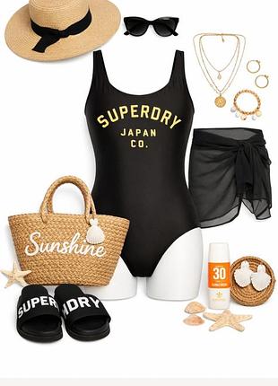 Купальник superdry💛 m/l (38/40)розмір оригінал 
суцільний жіночий купальник