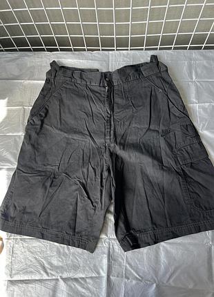Вінтажні шорти карго nike black бермуди / чоловічі повсякденні шорти найк l