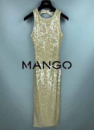 Ошатна сукня максі з паєтками mango нова