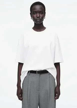 Футболка женская плотная cos oversized cotton t-shirt / м