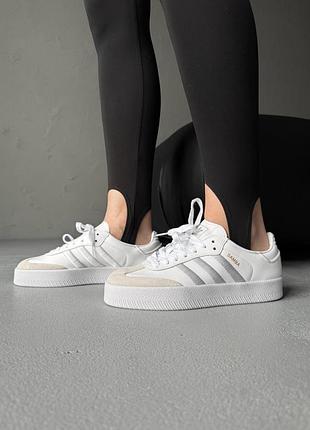Кроссовки женские adidas samba platform white