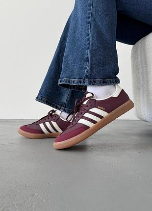 Кросівки жіночі adidas samba bordo