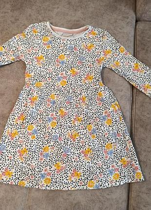Повседневное платье с длинным рукавом цветочный принт matalan 6-7 лет