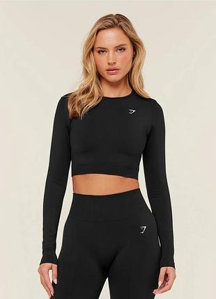 Чорний топ gymshark