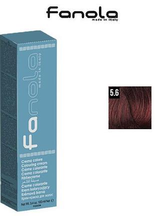 Краска для волос fanola № 5.6 light red brownе