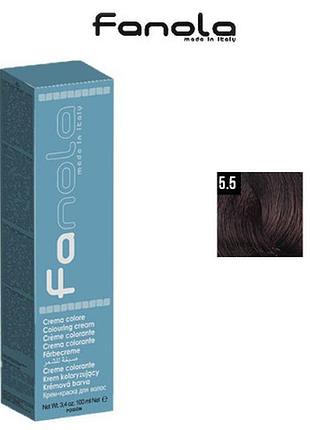 Краска для волос fanola № 5.5 light mahogany brown