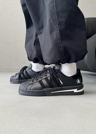 Кросівки жіночі adidas superstar x neighborhood black/white