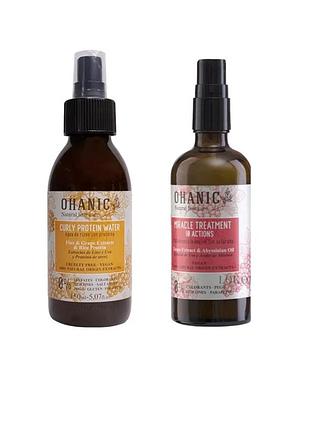 Набір для волосся ohanic: протеїнова вода curl protein water 150 мл + спрей miracle treatment 10в1 100 мл