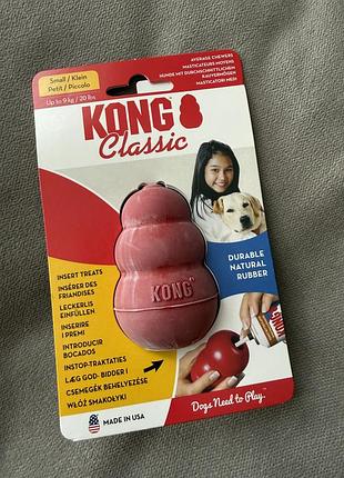 Игрушка для собак kong classic s (оригинал, новая)