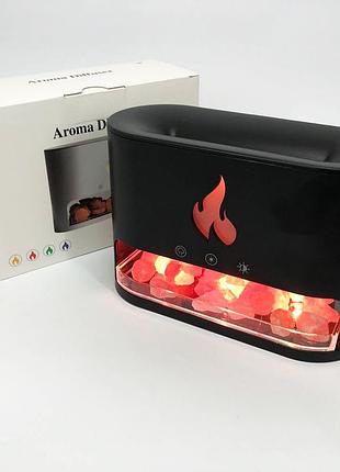 Міні-зволожувач повітря з підсвічуванням docsal flame 3 в 1, нічник-зволожувач побутовий ka-11