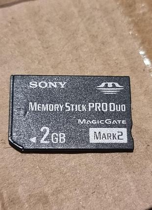 Карта памяти 2 гб sony mark 2 10.4/17.6 memory stick pro duo memorystick mark2 сони мемористик psp