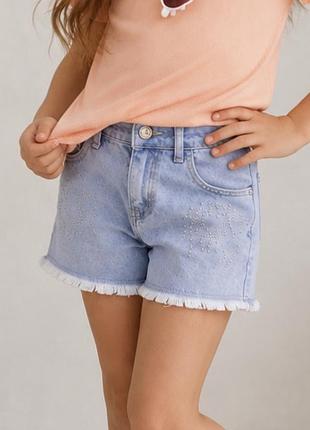 Джинсові шорти з камінчиками denim co 7-8 років
