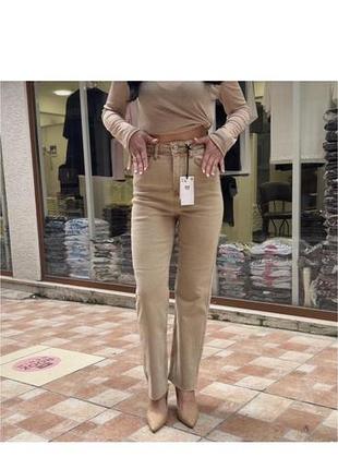 Новинка 2026/27 скидка 😍джинсы в шикарном  оттенке camel  🥰