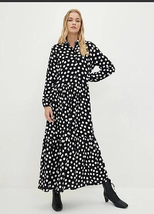 Стильное с воланом по низу платье 👗 рубашка большого размера