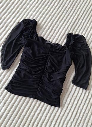 Блуза чорна жіноча missguided, euro s