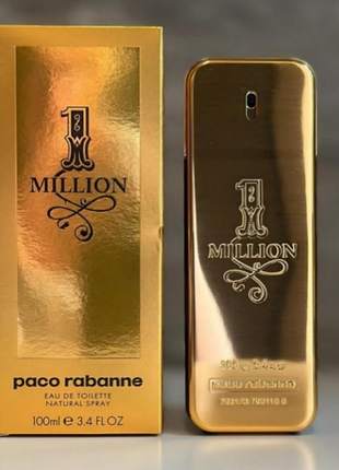 Парфуми чоловічі paco rabanne 1 million 100 мл для чоловіків ван міліон пако рабане парфюм мужской ван милион один на мільйон туалетна вода подарунок
