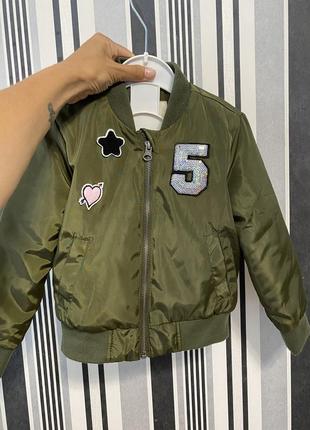 Демісезонна куртка , бомбер , утеплена куртка на дівчинку 2-3 роки