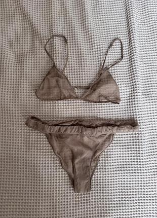 Золотий прозорий комплект zara lingerie