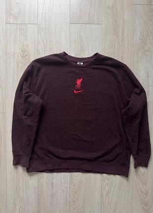 Текстурний світшот nike liverpool fc колекція 2022 xxl | бордова кофта найк ліверпуль оригінал 2xl crewneck