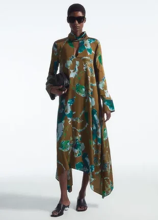 Платье женское cos asymmetric printed midi dress / 34