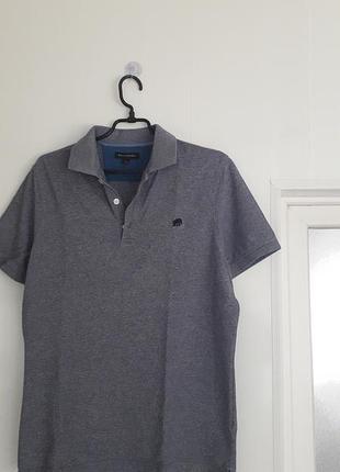 Banana republic 
38/m/46чоловіче бавовняна поло синього кольору ( меланж)
дуже хороший  стан без дефектів