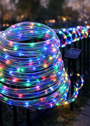 Декоративная светодиодная "трубка" 10 м 200 led на солнечной батарее lu994multi мульти