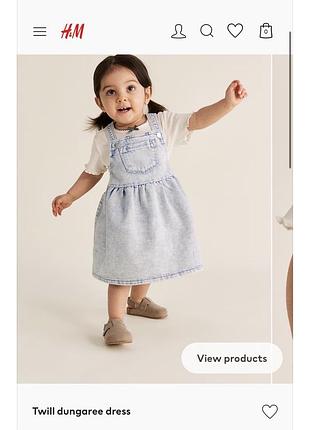 Джинсовий сарафан h&m для дівчинки