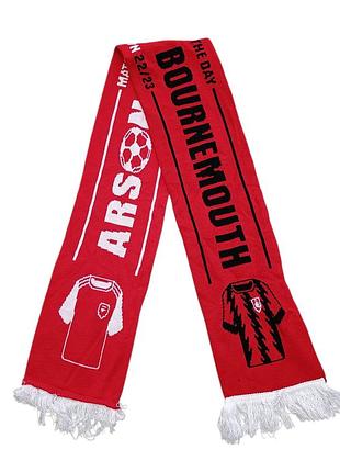 Футбольный, матчевый шарф в коллекцию fc arsenal-fc bournemouth season 2022/23