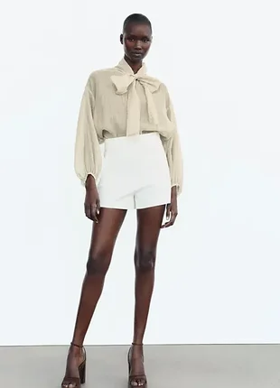 🦢 белые шорты от zara