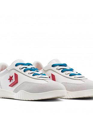 Нові шкіряні кросівки converse run star trainer color pop у кольоровому рішенні vintage white / red / ocean surf 41 usa 🇺🇸