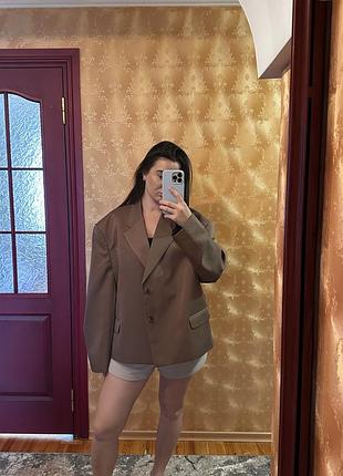 Новий укорочений піджак asos design оверсайз, розмір 54 (xl) / жіночий over-блейзер xxl з чоловічого плеча