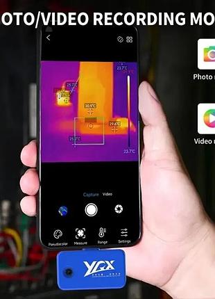 Тепловізор для android смартфона, відео зі звуком, картинка в картинці, інфрачервона тепловізійна камера, usb type-c