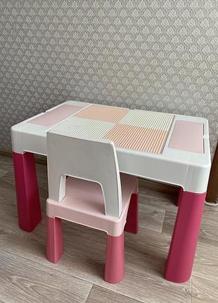 Комплект меблів tega multifun pink 1+1(стіл і стілець)