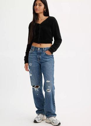 Levi’s premium 501 90s destructed jeans жіночі джинси