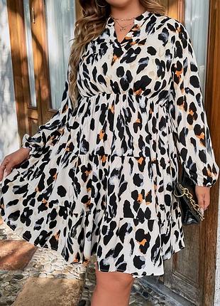 🥰 сукня в леопардовий принт shein 3xl